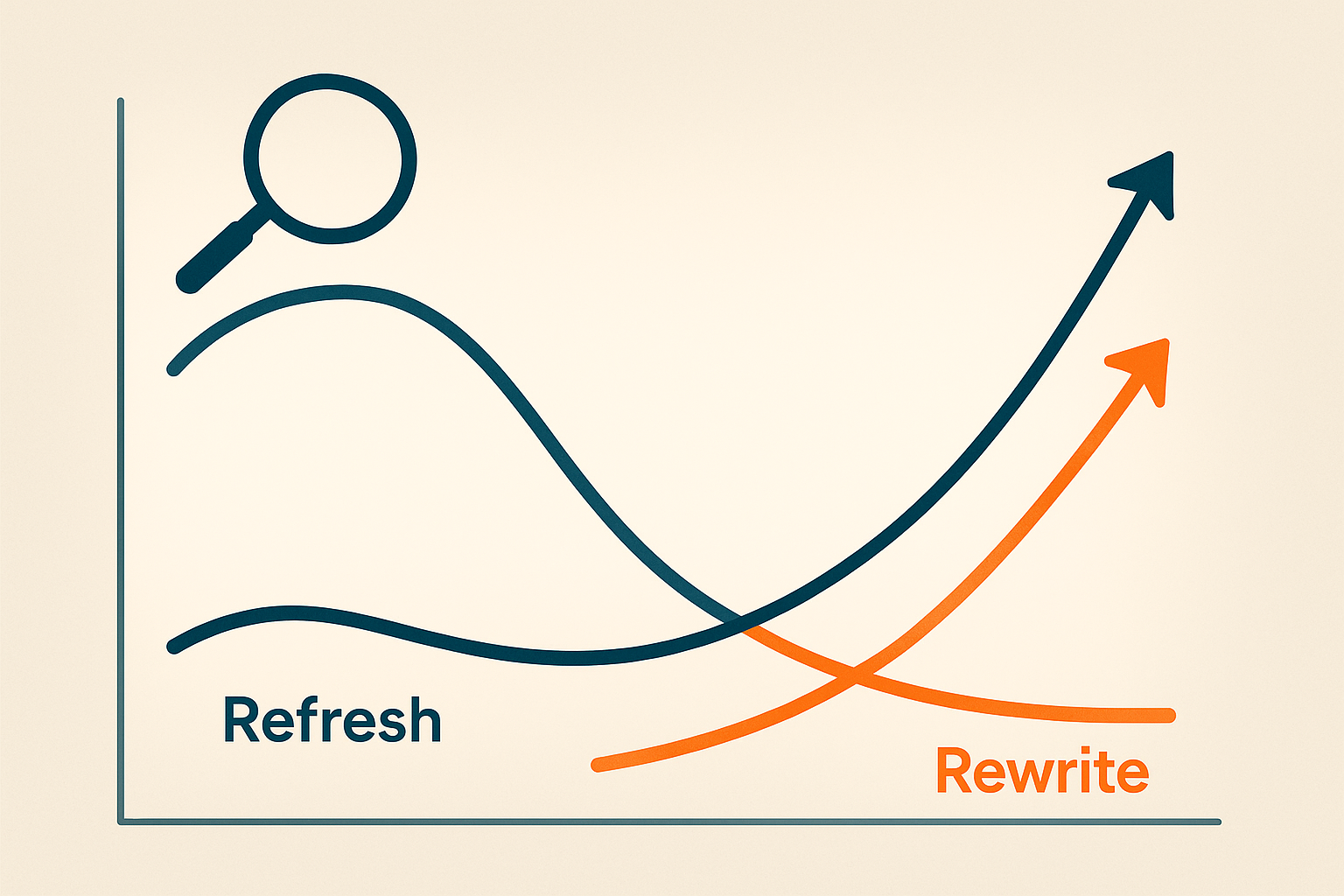 content refresh rewrite SERP intent