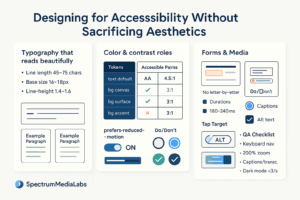 typography scale color contrast WCAG
